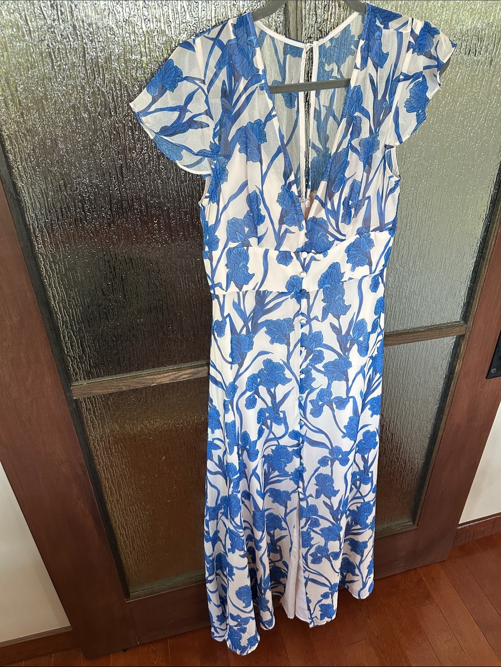 Hutch Nia Floral Dress size 6 Blue Floral V-Neck Maxi Dress - Women - Picture 11 of 15